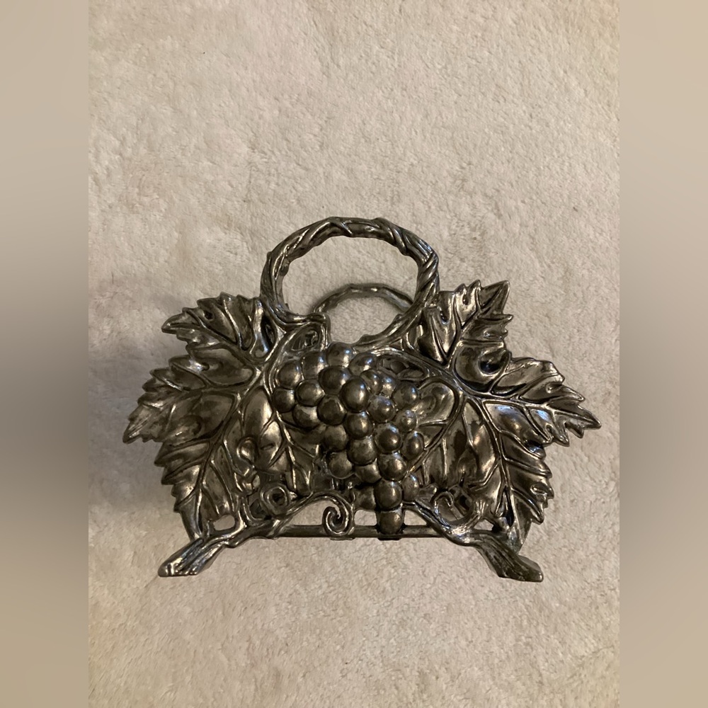 Godinger Silver Napkin Holder in Grapes and Grape Leaves